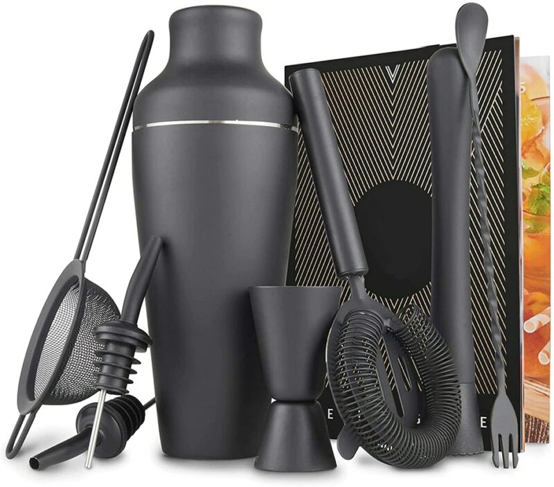 Kit Cocktail Continental Shaker Noir Mat