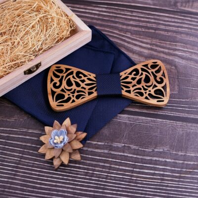 Noeud Papillon en Bois Classique
